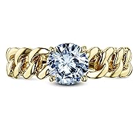 Kobelli Chain Links 6mm Diamond Ring