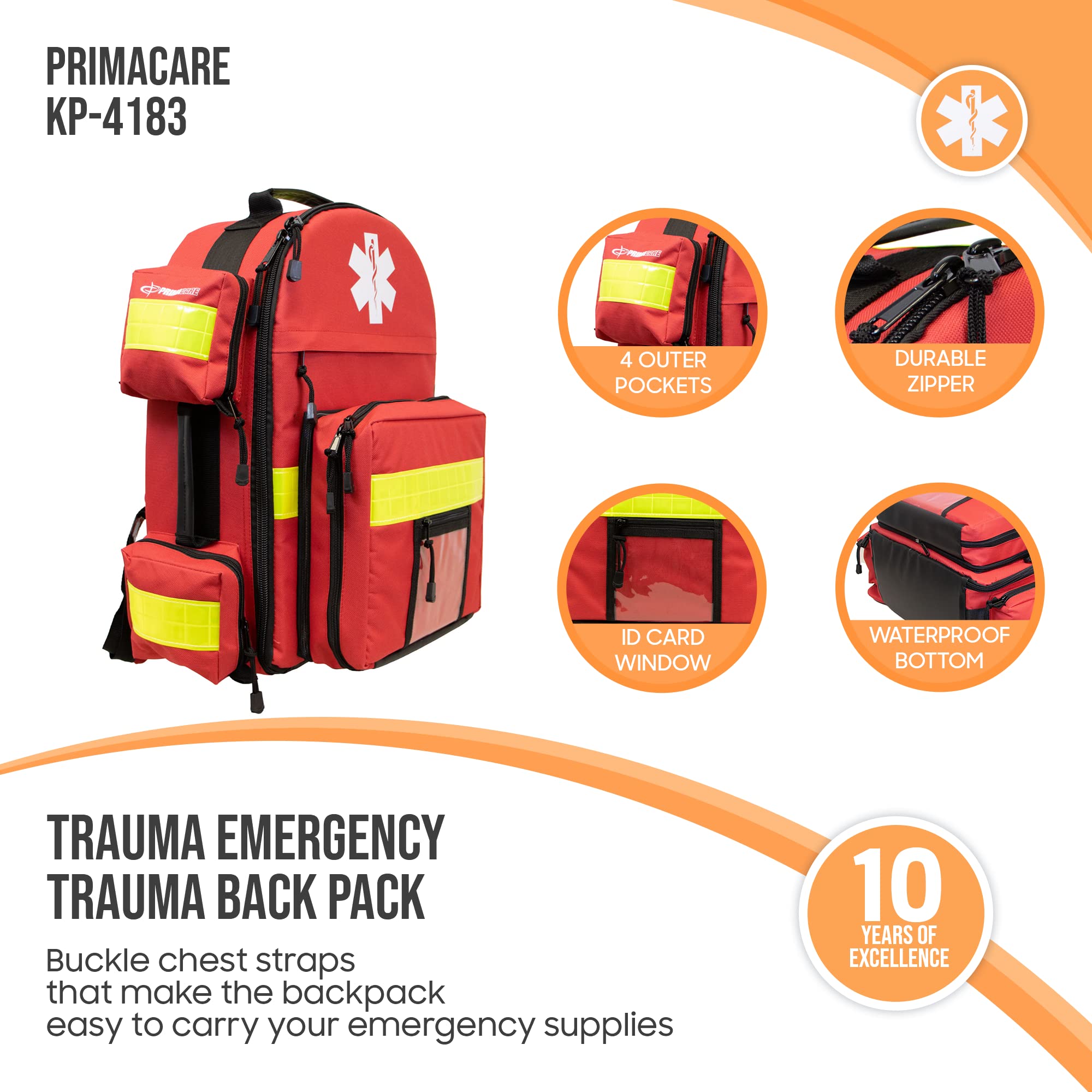Primacare KP-4183 Trauma Emergency Medical Supplies Tactical 17