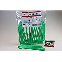 Surgical Aspirator Suction Tips Green 25 Pack 1/4'' Dental 1A5191 Toscana