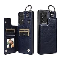 Protective Case Phone Protective Case Compatible with Samsung Galaxy A33 5G Wallet Case with PU Leather Card Pockets Back Cover with Ring, Double Magnetic Clasp and Durable Shockproof Cover Case Shell