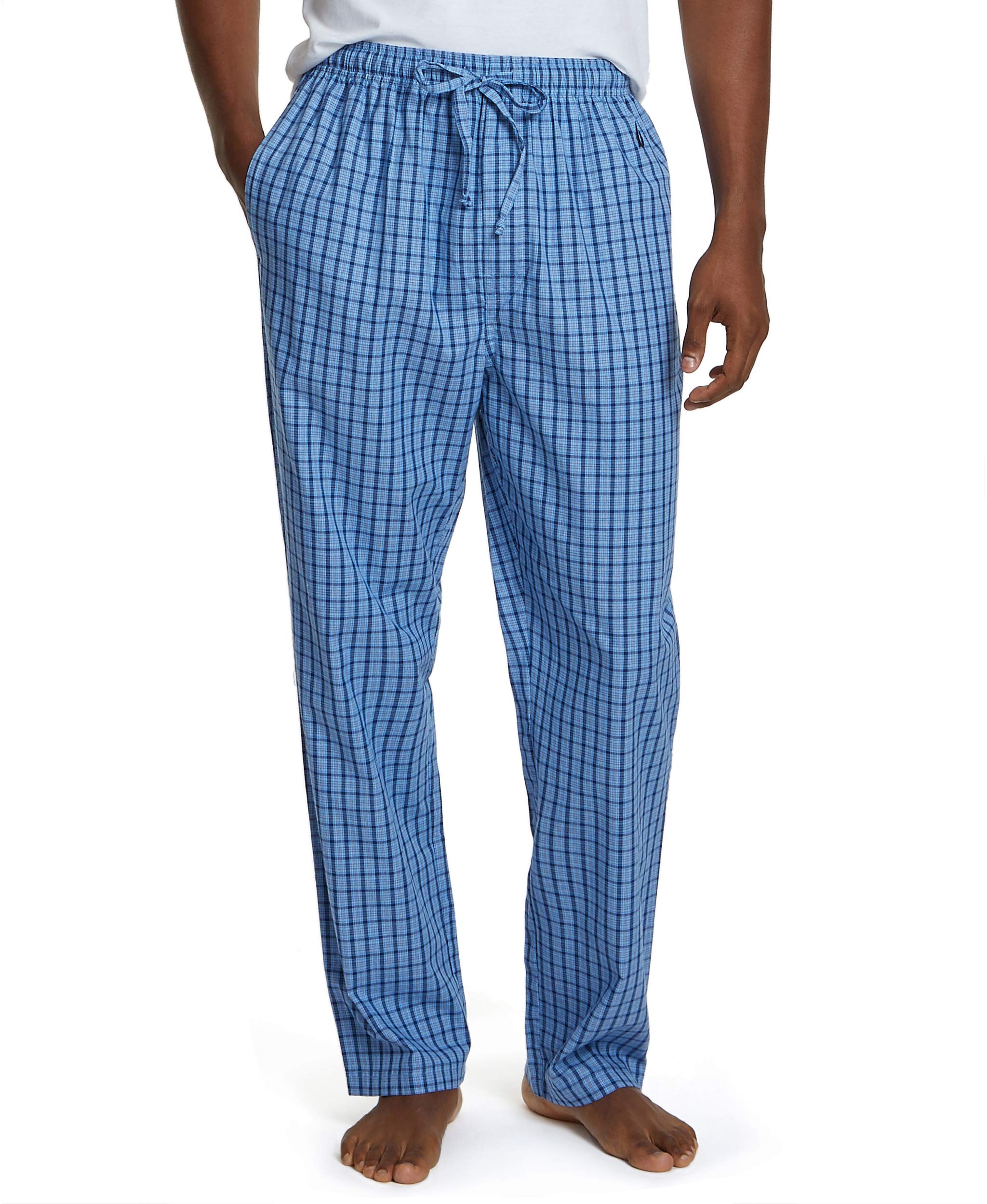 Nautica mens Soft Woven 100% Cotton Elastic Waistband Sleep Pajama Pant