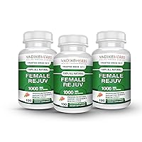 Female Rejuv by Vadik Herbs | Herbal Treatment for PMS Relief Supplement Premenstrual Cycle Support | Herbal Formula Complex for Menstrual Cramp & Periods | Naturally Balance Hormones (3 Pack)