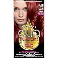 Garnier Olia Bold Ammonia Free Permanent Hair Color (Packaging May Vary), 6.60 Light Intense Auburn, Red Hair Dye, Pack of 1