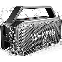 Bluetooth Speaker- 100W Peak 60W RMS Deep Bass, IPX6 Portable Waterproof Loud Bluetooth Speakers Wireless with Subwoofer, 40H/Power Bank/TF/AUX/EQ, Party Boombox Outdoor Large Bluetooth Speaker