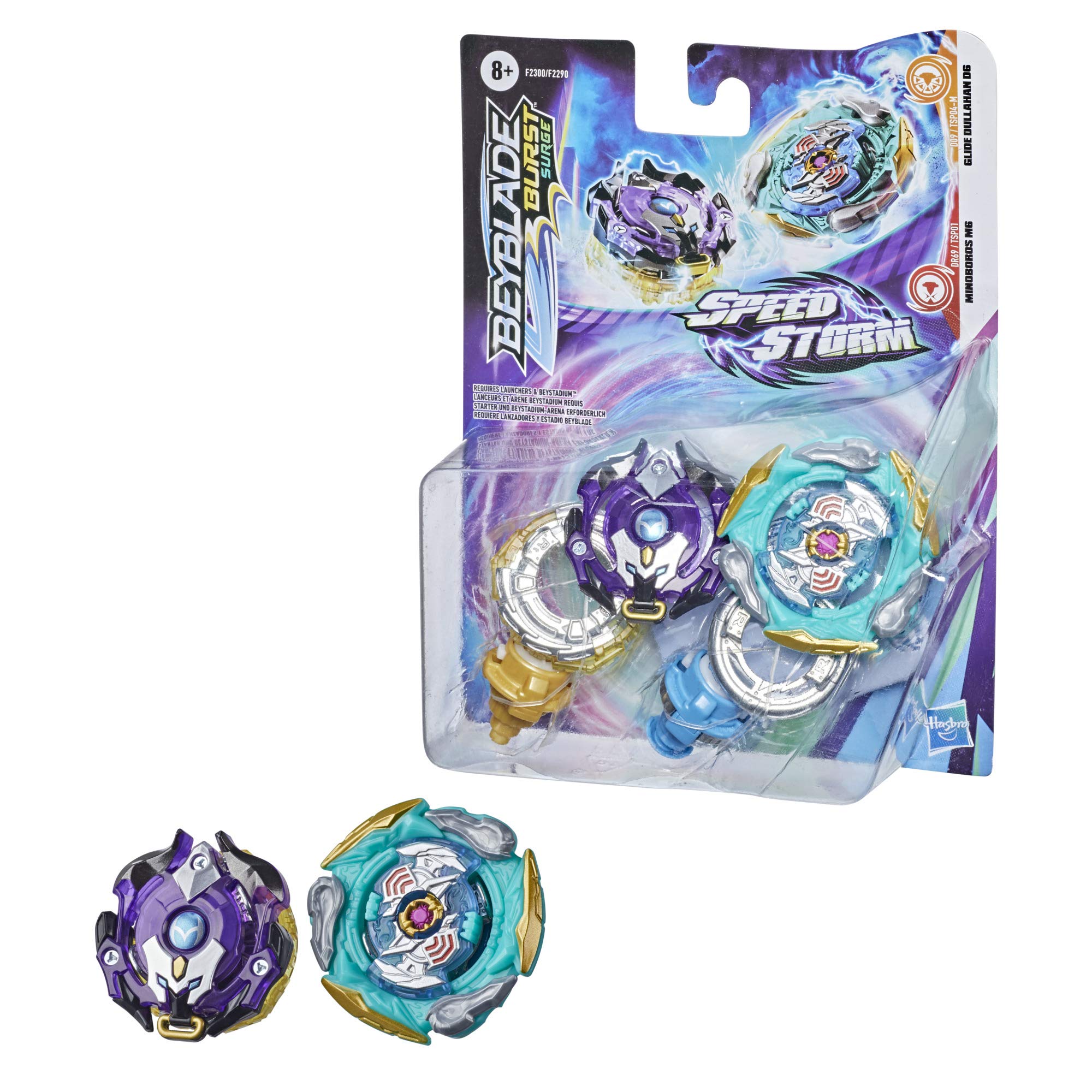 BEYBLADE Burst Surge Speedstorm Glide Dullahan D6 and Minoboros M6 Spinning Top Dual Pack -- 2 Battling Game Top Toy for Kids Ages 8 and Up