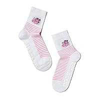 Conte Kids Tip-Top Cotton Soft Antislip Breathable Multicolor All-Season Girls Socks Size 16 (Fits Shoe 8,5-10)