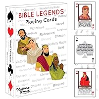 Playing Cards: Bible Legends - Diverse Bible Characters, Stories & Encouraging Bible Verses - Trivia Card Game - Christian Cards for Family Game Night - Christian Gifts