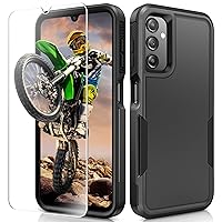 JXVM for Samsung Galaxy A14 5G Case: Dual Layer Shockproof Military Heavy Duty Full Body Protection Tough Rugged Durable Protective Cell Phone Cover for Galaxy A14 5G, 6.6 inch, 2023 (Matte Black)