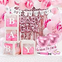 Pink Baby Shower Decorations for Girl - All-in-One inclusive JUMBO Decor Set