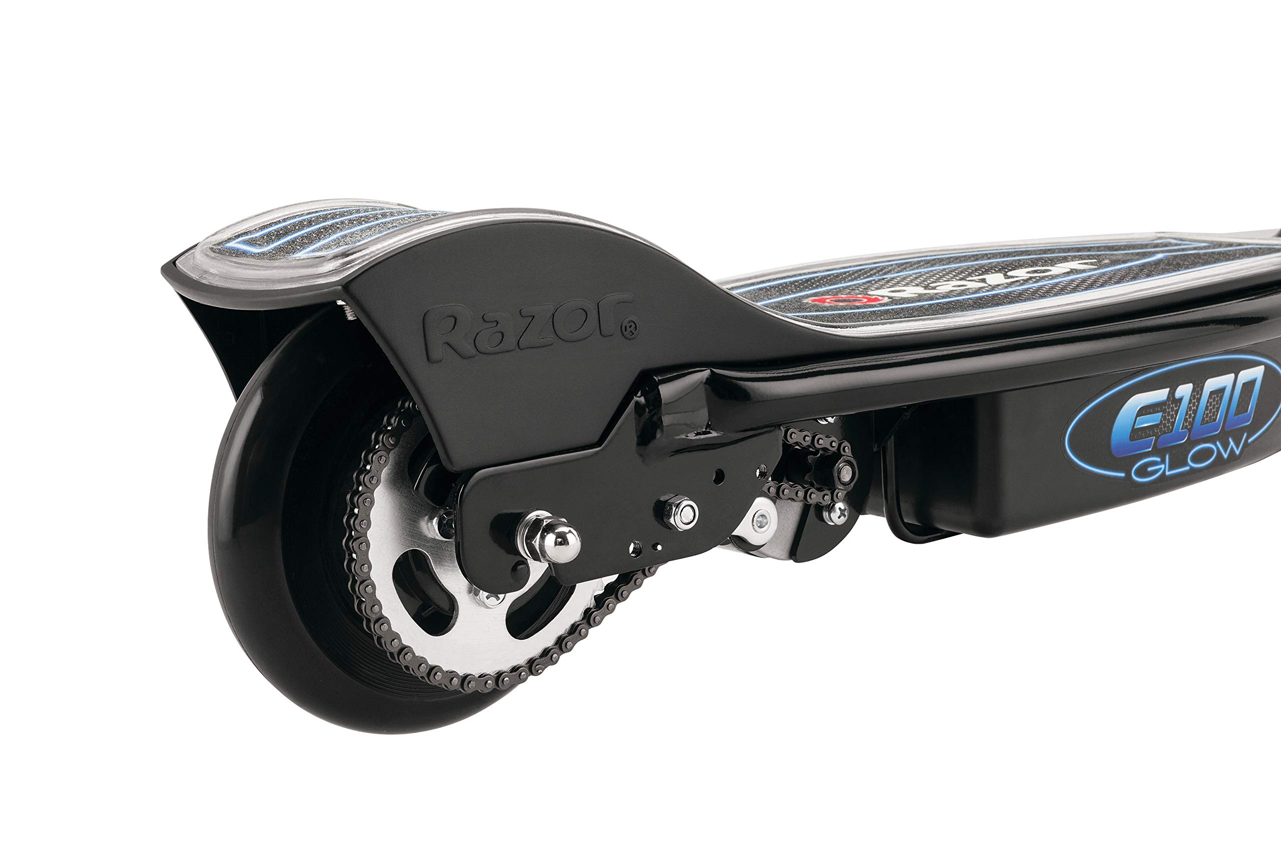 Razor E100 Glow Electric Scooter for Kids Age 8+, LED Light-Up Deck, 8