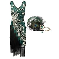 SWEETV Women's Flapper Dresses 1920s with 20s Accessories16