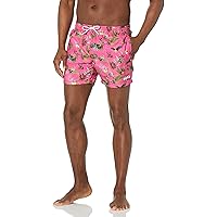 BOSS Men's Reev Tropical Print Swim Trunk