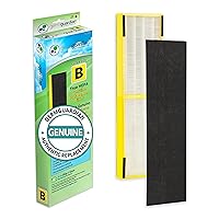 Filter B HEPA Pure Genuine Air Purifier Replacement Filter, Removes 99.97% of Pollutants for AC4825, AC4300, AC4900, AC4825DLX, AC4850, CDAP4500, AP2200, Black/Yellow, FLT4825