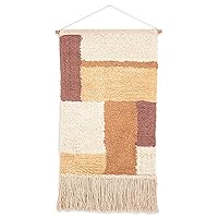 Crane Baby Safari Nursery Décor, Dyed Cotton Wall Hanging for Boys and Girls, Orange and Cream, 14