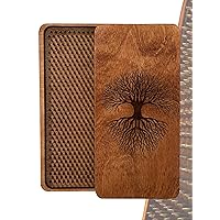 Wooden Yoga Board for Acupressure and Meditation with Nails for Deep Tissue Massage, Sadhu Board for Yoga Practice, Acupuncture Massage