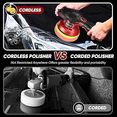 6 Inchs Polisher for Car Detailing, Car Buffer Waxer Kit with 6 Variable  Speed Used for Car Detailing/Waxing/Buffer/Polisher