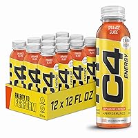 C4 Energy Non-Carbonated Zero Sugar, Pre Workout Drink + Beta Alanine, Orange Slice, 12 Fl Oz, Pack of 12