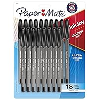 Paper Mate InkJoy 100ST Ballpoint Pens, Medium Point (1.0mm), Black, 18 Count