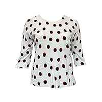 Marina Rinaldi Women's Addetto Polka-Dot Sweater, White