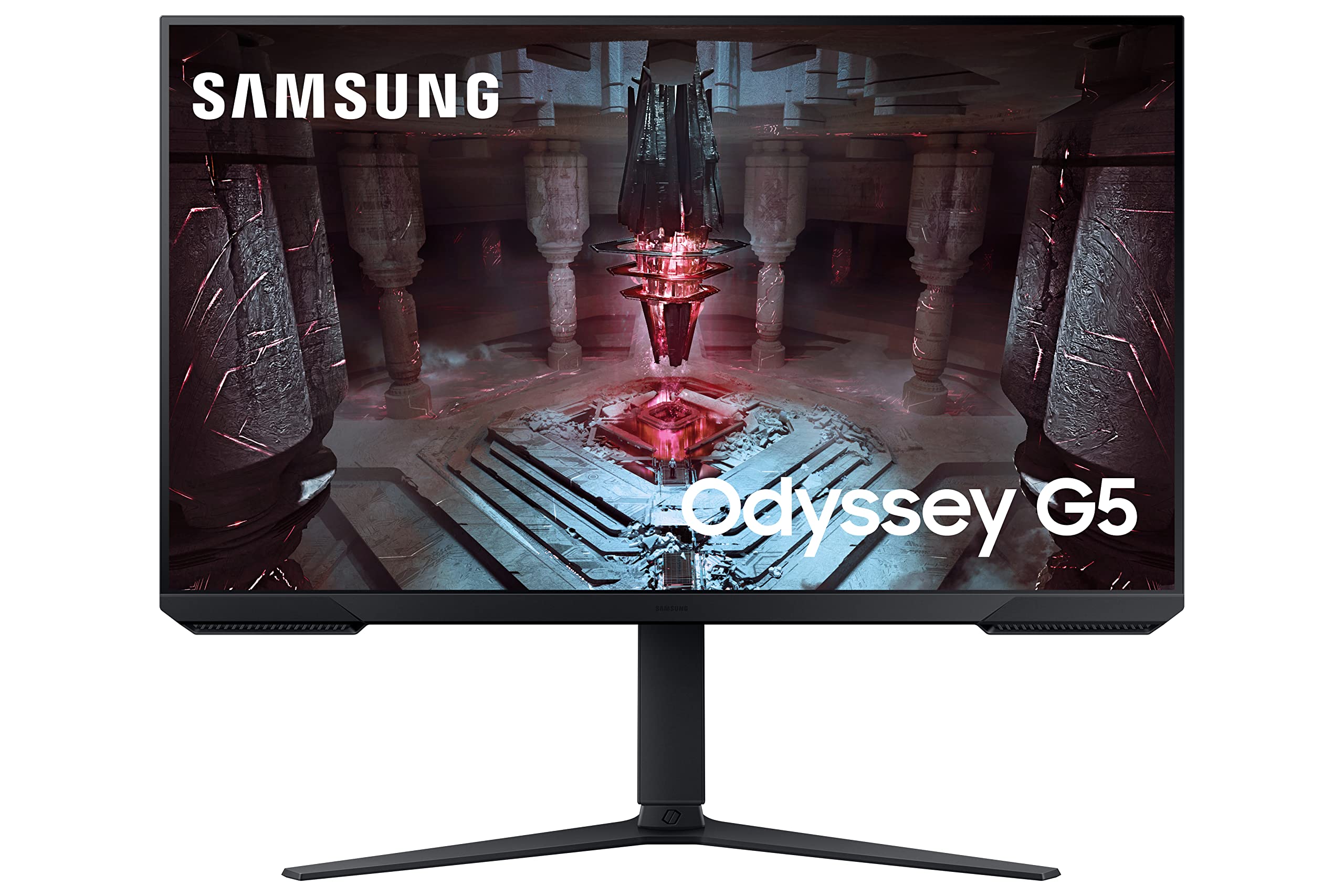 SAMSUNG 27-Inch Odyssey G51C Series QHD Gaming Monitor, 165Hz, 1ms, VESA Display HDR10, AMD FreeSync Premium, Black Equalizer, Virtual Aim Point, LS27CG512ENXZA, 2023