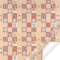 MESSIYO 2022 Christmas Wrapping Paper Retro Gift Wrapping Paper Holiday Party Gift Paper Book Cover Paper Gift Wrapping Paper 1 Roll (A, A)