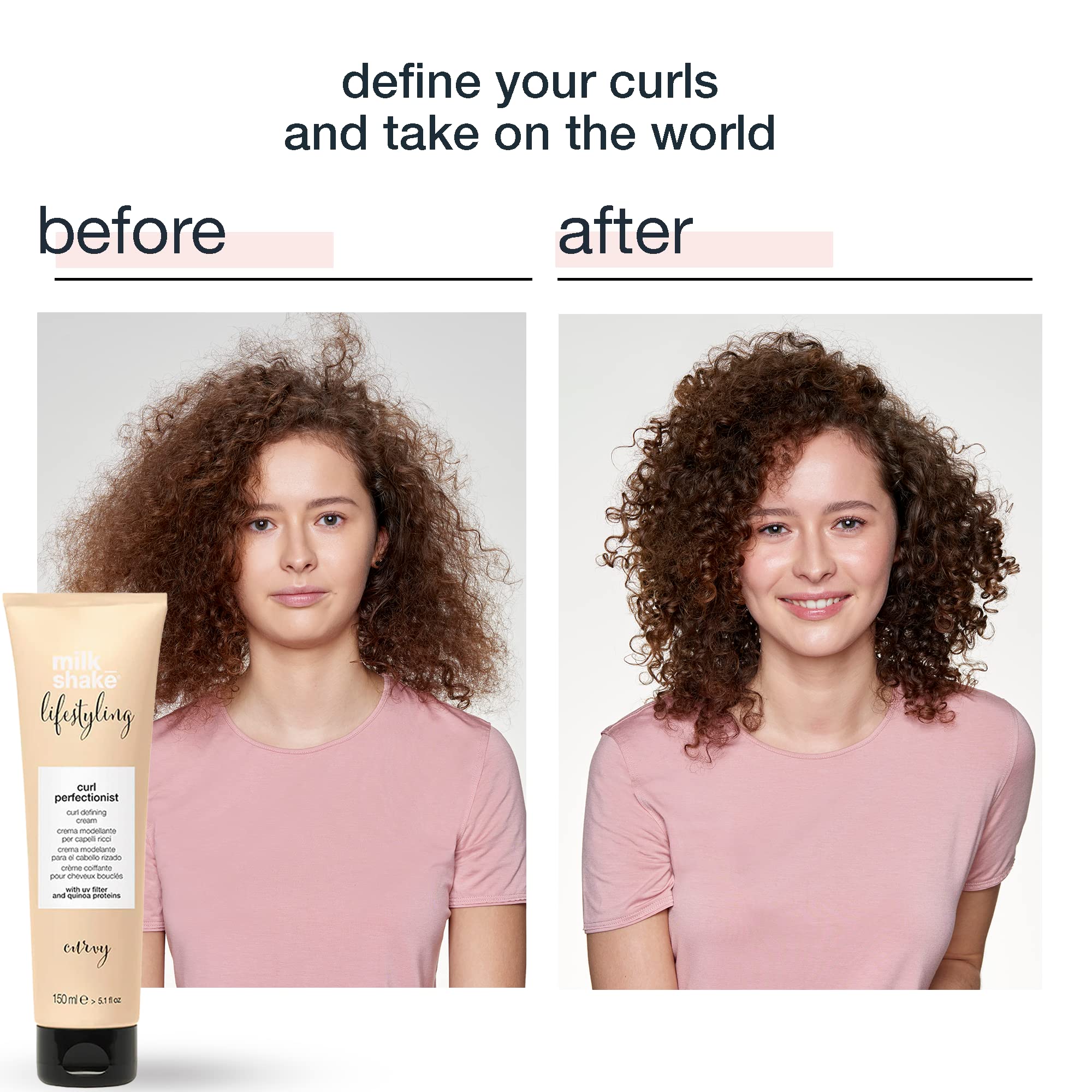 milk_shake Curl Perfectionist Curl Defining Cream - Curl Cream for Curly Hair and Wavy Hair, 5.1 Fl oz
