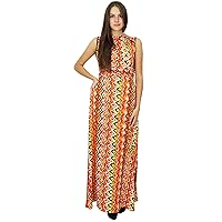 Bimba Women Maxi Dress Summer Wear Rayon Bohemian Long Dresses Multicolor