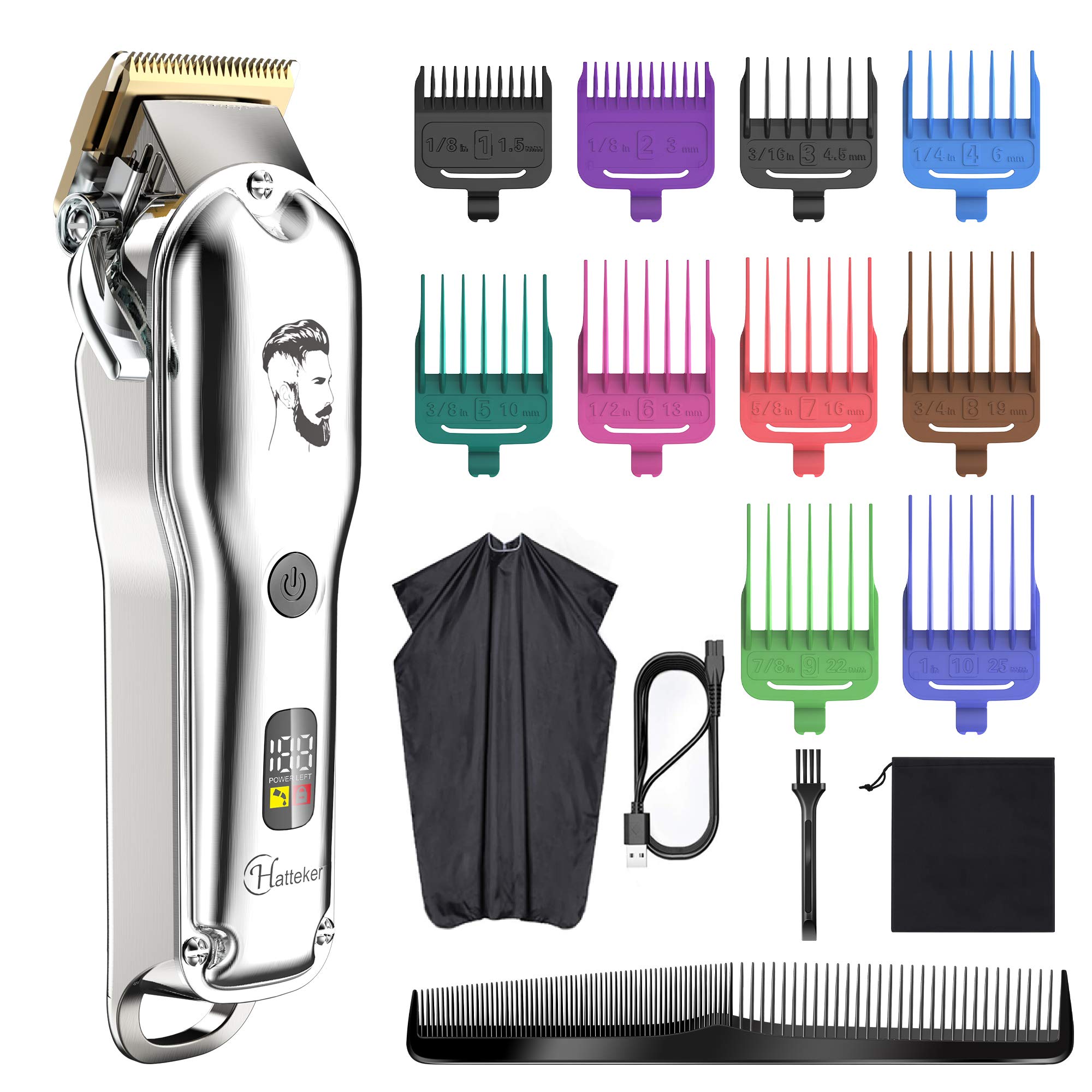 Mua Hatteker Professional hair trimmer, men's hair trimmer, beard trimmer,  precision trimmer, long hair trimmer, IPX7 waterproof trên Amazon Đức chính  hãng 2022 | Fado