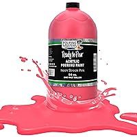 Pouring Masters Neon Streak Pink Acrylic Ready to Pour Pouring Paint - Premium 64-Ounce Pre-Mixed Water-Based - for Canvas, Wood, Paper, Crafts, Tile, Rocks and More