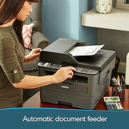 Brother Monochrome Laser Printer, Compact All-In One Printer, Multifunction Printer, MFCL2710DW, Wireless Networking and Duplex Printing, Amazon Dash Replenishment Enabled, 15.7 x 16.1 x 12.5 inches