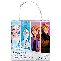 Spin Master Disney Frozen 2, 12-Pack Jigsaw Puzzles for Girls & Boys Princess Elsa Anna Olaf Winter Snow Movie Toy Merch Party Favor, for Kids Ages 4 and up
