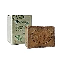 Anatolia Soap Mesopotamia Lebanon 7 oz 10% Laurel Oil And 90% Olive Oil Organic Handmade Natural Castille Body For Men Women Big Bar Soap 1 Count (pack Of 1)