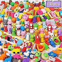 140 Pcs Animal Erasers for Kids, Random Color, as Classroom Prizes Box Rewards, Birthday Party Favor Supplies.A Must Fun for Kids! Buy 3D Mini erasers for Little Sweetie, Make Them a Wonderful Day!
