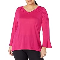 JUST MY SIZE Women's Plus Size Bell Sleeve Tunic