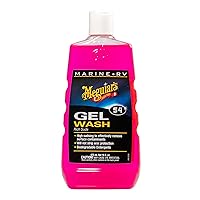 Meguiar’s Marin/RV Gel Wash M5416 - Concentrated Marine Wash and RV Wash for Streak-Free Detailing - This Gel Coat Cleaner Gently Lifts Dirt, Grime, and Salt Spray - Preserves Existing Wax, 16 Oz