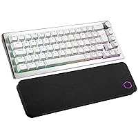 Cooler Master CK721 Mechanical Gaming Keyboard - Compact 65% Layout, TTC Mechanical Switches, Per-Key RGB Backlighting, Hybrid Wireless Technology, Precision Dial - Silver White, UK Layout