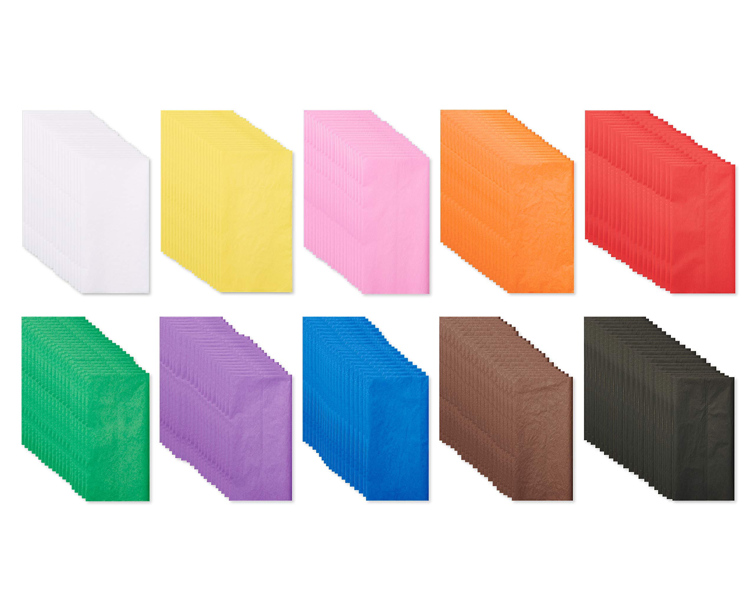 American Greetings 200 Sheets 20 in. x 20 in. Rainbow Tissue Paper Bulk for Valentines Day, Birthdays, and All Occasions