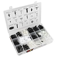Performance Tool W5240 350pc GM Trim Clip Assortment | Trim Clips for Doors, Bumpers, Paneling & More | Most Popular Sizes for General Motors | Case & Picture Insert for Quick Part identification