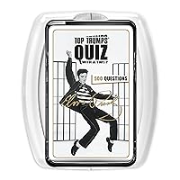 Top Trumps Elvis Presley Quiz Trivia Game, 500 questions on your favorite musician, how well do you know the king of Rock n Roll, educational travel game makes a great gift for ages 8 plus