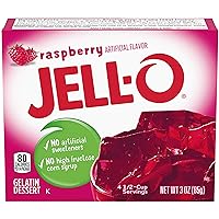 Jell-O Raspberry Gelatin Mix (3 oz Boxes, Pack of 6)