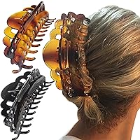Ex-Large Plastic Hair Claw Clips for Women Big Hair Clips for Long Thick Hair Updo Strong Holding Jaw Clamps Jumbo Hair Clip