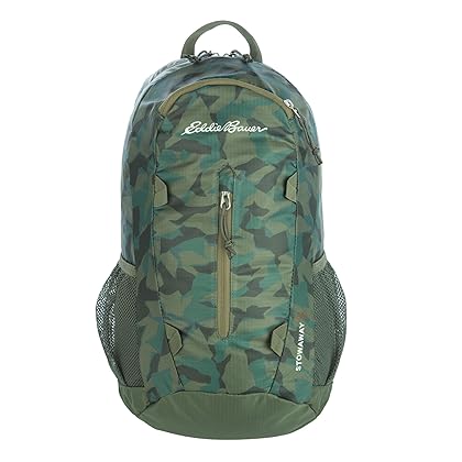 Eddie Bauer Stowaway Packable Backpack-Made from Ripstop Polyester, Sprig, 20L