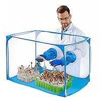 Still Air Box 35.5x23.5x23.5inch Mushroom Grow Kit-Mushroom Grow Bags Portable Mycology Fume Hood Propagation Stations,Mushroom Grow Tent(Blue)