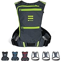 Minimalist Running Pack - Running Backpack Phone Holder, Storage, Thoracic Belt - Carry Personal Items - Running Gear for Men & Women - Lightweight Running Water Backpack (Mojito Green, XS-S)