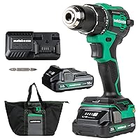 Metabo HPT 18V MultiVolt™ Cordless Brushless Hammer Drill Kit |1/2-Inch Chuck | Includes 2-18V 2.0Ah Batteries | 620 in-lbs of Torque | Reactive Force Control | DV18DEX