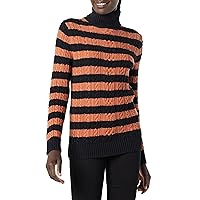 Amazon Essentials Women's Fisherman Cable Turtleneck Sweater (Available in Plus Size)