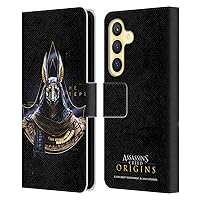 Head Case Designs Officially Licensed Assassin's Creed Hetepi Origins Character Art Leather Book Wallet Case Cover Compatible with Samsung Galaxy S24 5G