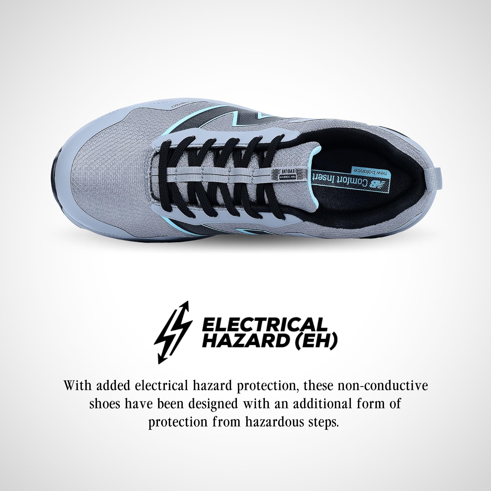 New Balance Women's Aluminum Toe Evolve Industrial Shoe, Grey/Beach, 9