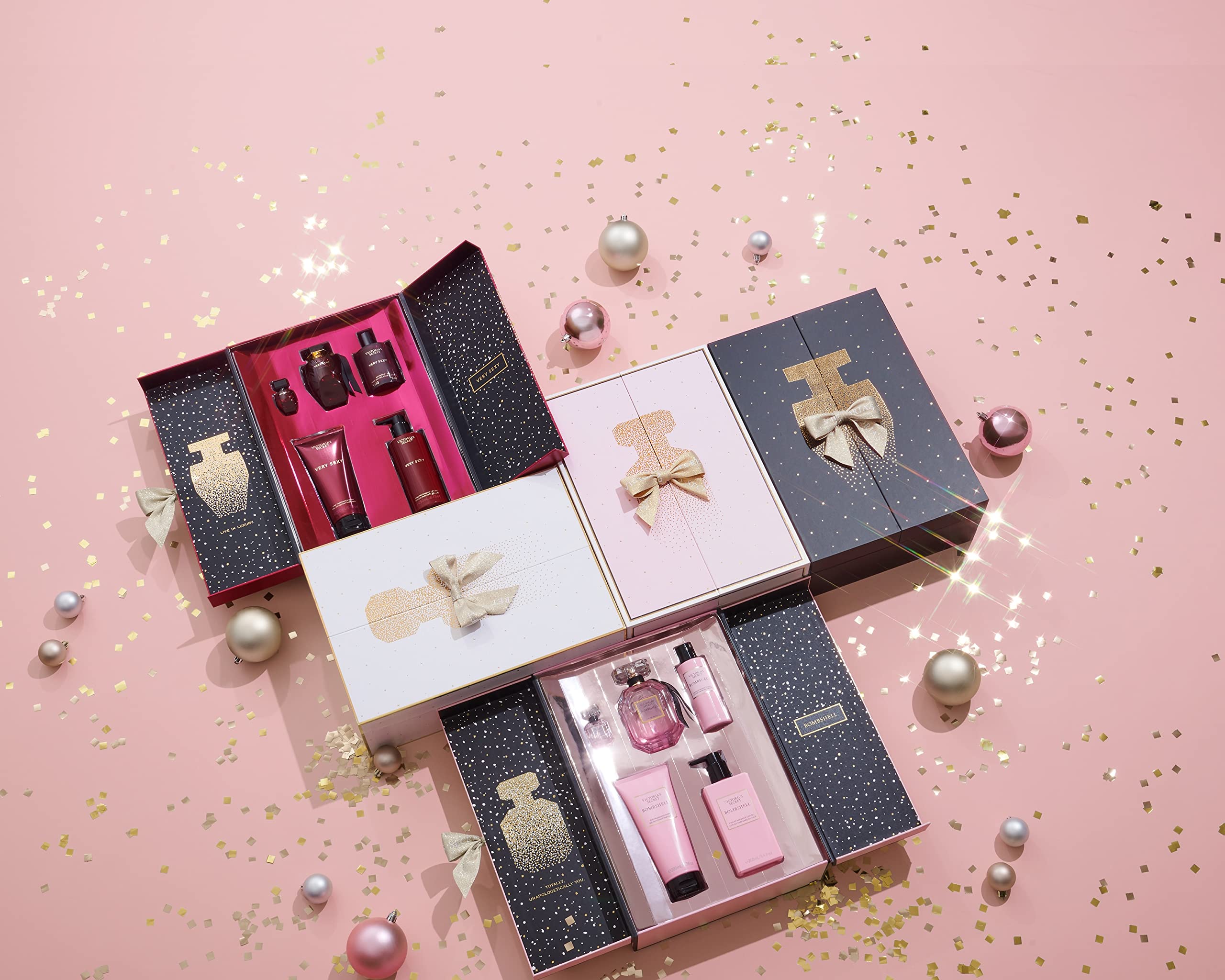 Victoria's Secret Bombshell Eau de Parfum 5 Piece Gift Set: 3.4 oz. Mini Eau de Parfum, Body Wash, Body Lotion, & Luminous Body Lotion