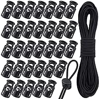 10pcs Plastic Round Cord Lock, Toggle Spring Stopper Single Hole For  Paracord, Elastic Shoelace Clip Drawstring Cord Bag Glove Lock Hoodie  String Stop